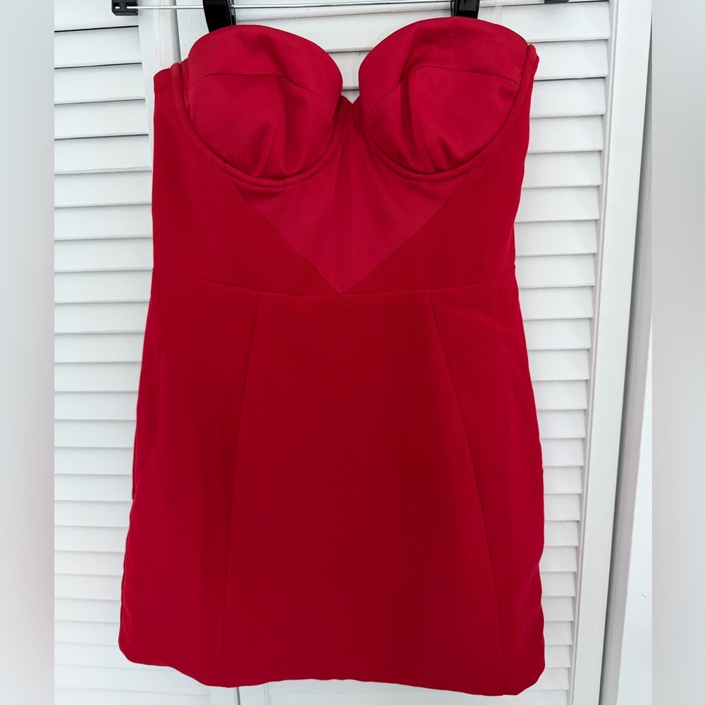 Oh Polly Strapless Scarlet Dress US2